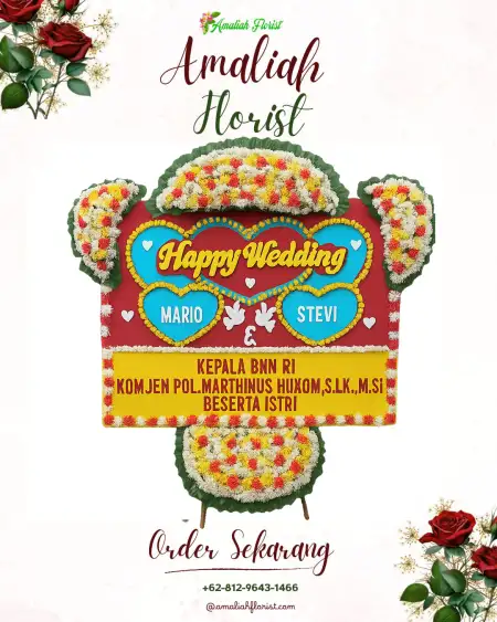 Papan Bunga Pernikahan Tonja